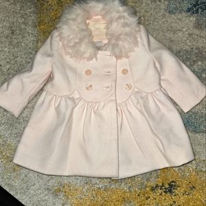 Janie and Jack Pink Fur Coat